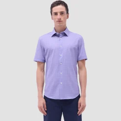 Miles Geometric OoohCotton Short-Sleeve Shirt