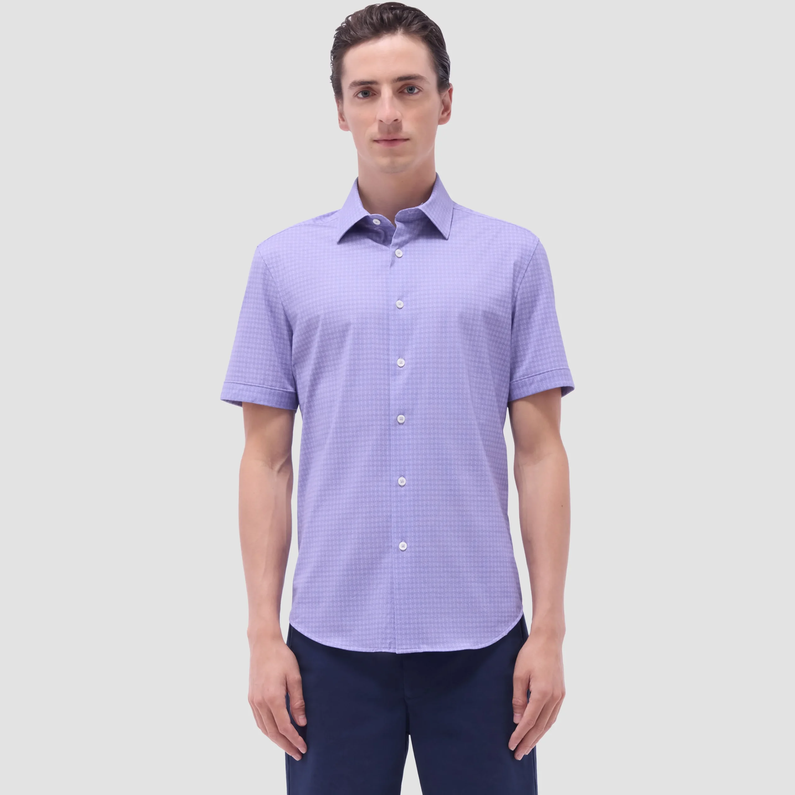 Miles Geometric OoohCotton Short-Sleeve Shirt