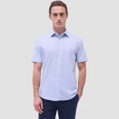Miles Geometric OoohCotton Short-Sleeve Shirt