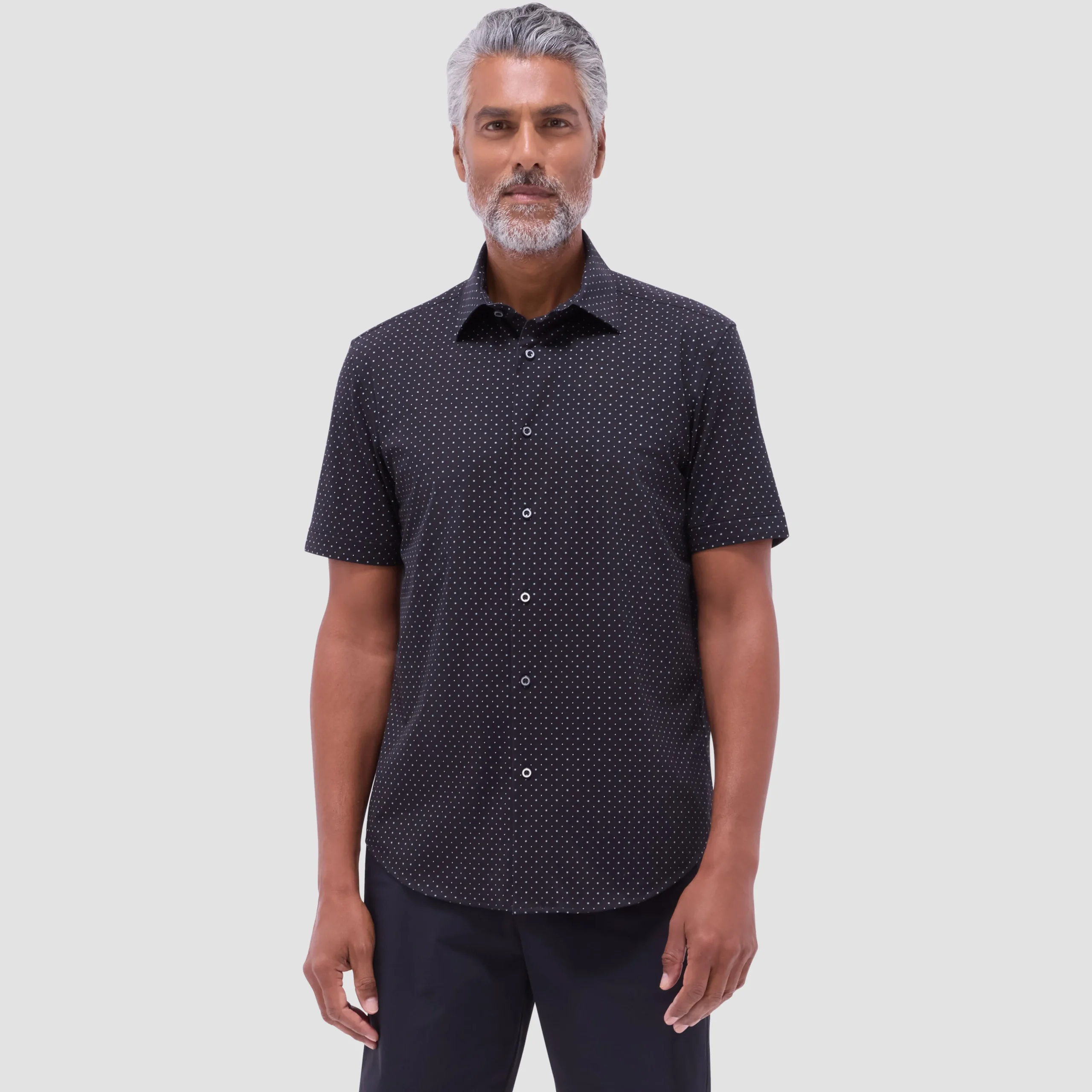 Miles Geometric OoohCotton Short-Sleeve Shirt