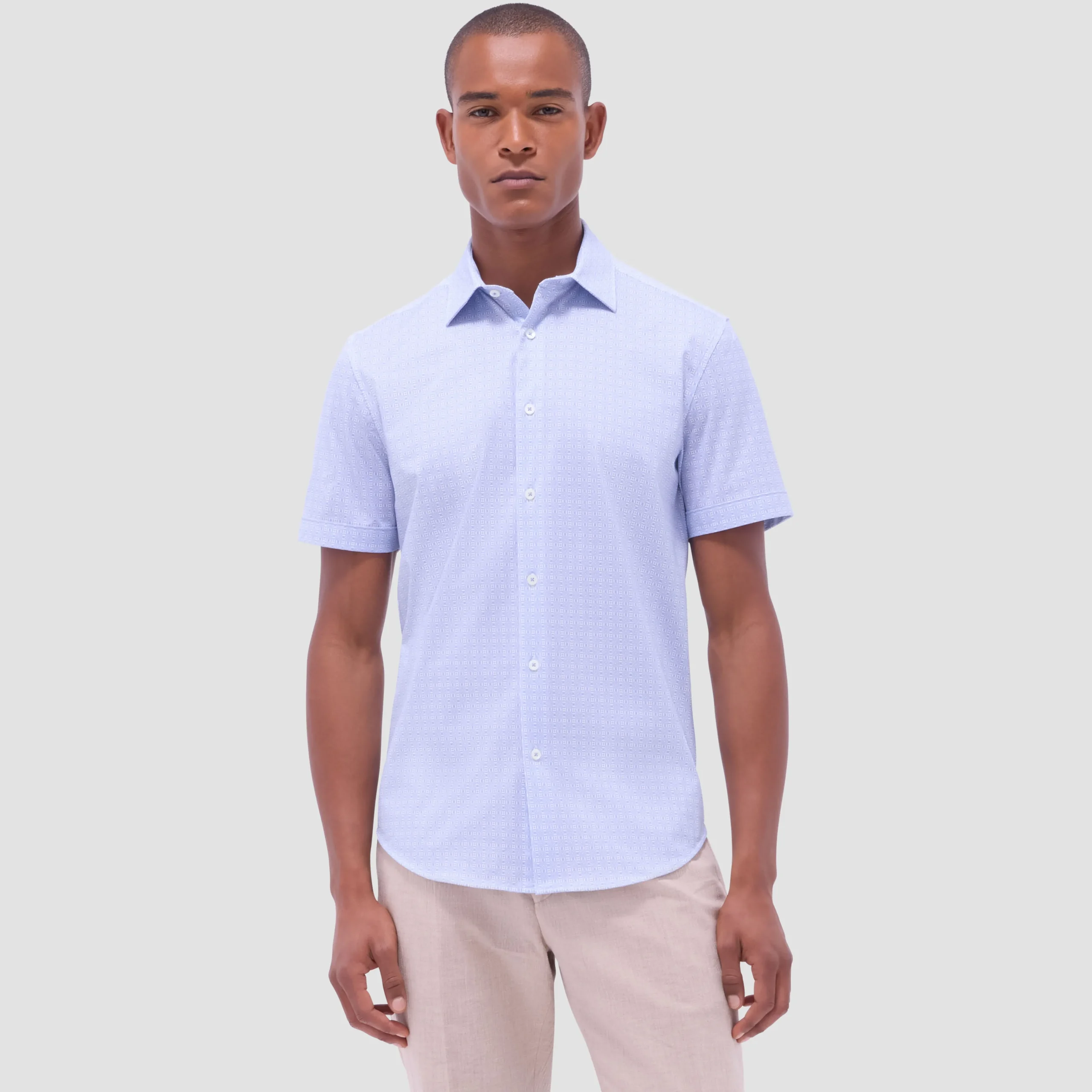 Miles Geometric OoohCotton Short-Sleeve Shirt