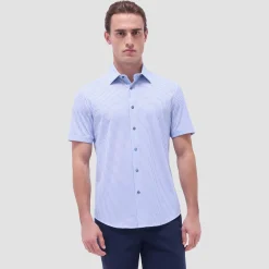 Miles Geometric OoohCotton Short-Sleeve Shirt
