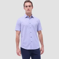 Miles Geometric OoohCotton Short-Sleeve Shirt
