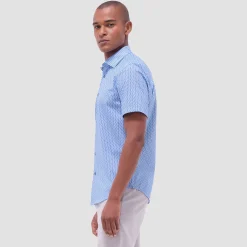 Miles Geometric OoohCotton Short-Sleeve Shirt