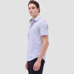 Miles Geometric OoohCotton Short-Sleeve Shirt