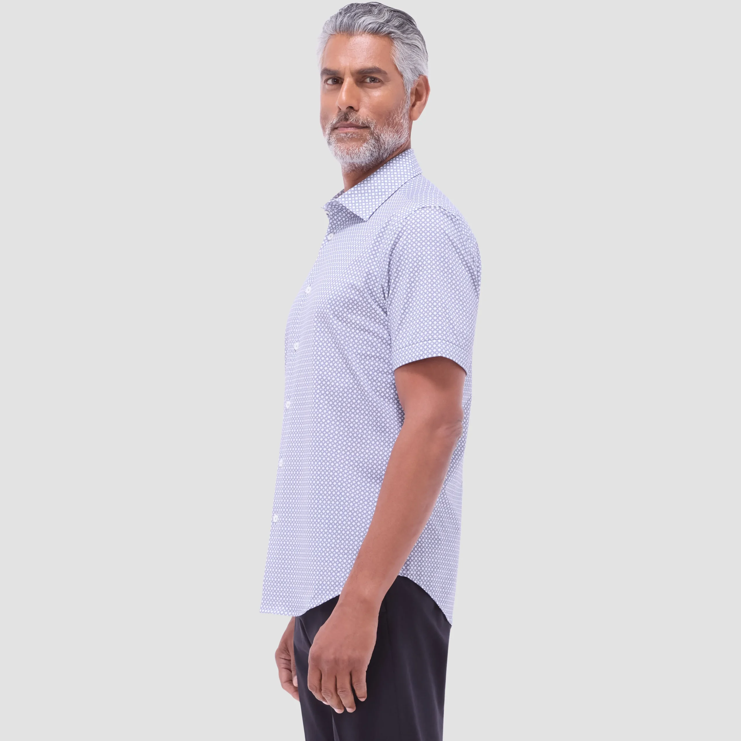 Miles Geometric OoohCotton Short-Sleeve Shirt