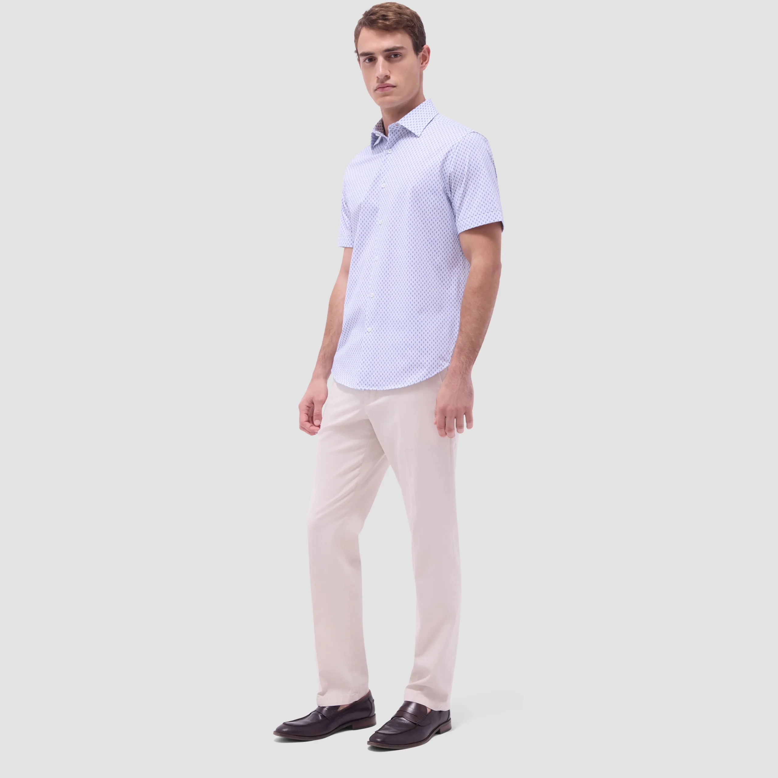 Miles Geometric OoohCotton Short-Sleeve Shirt