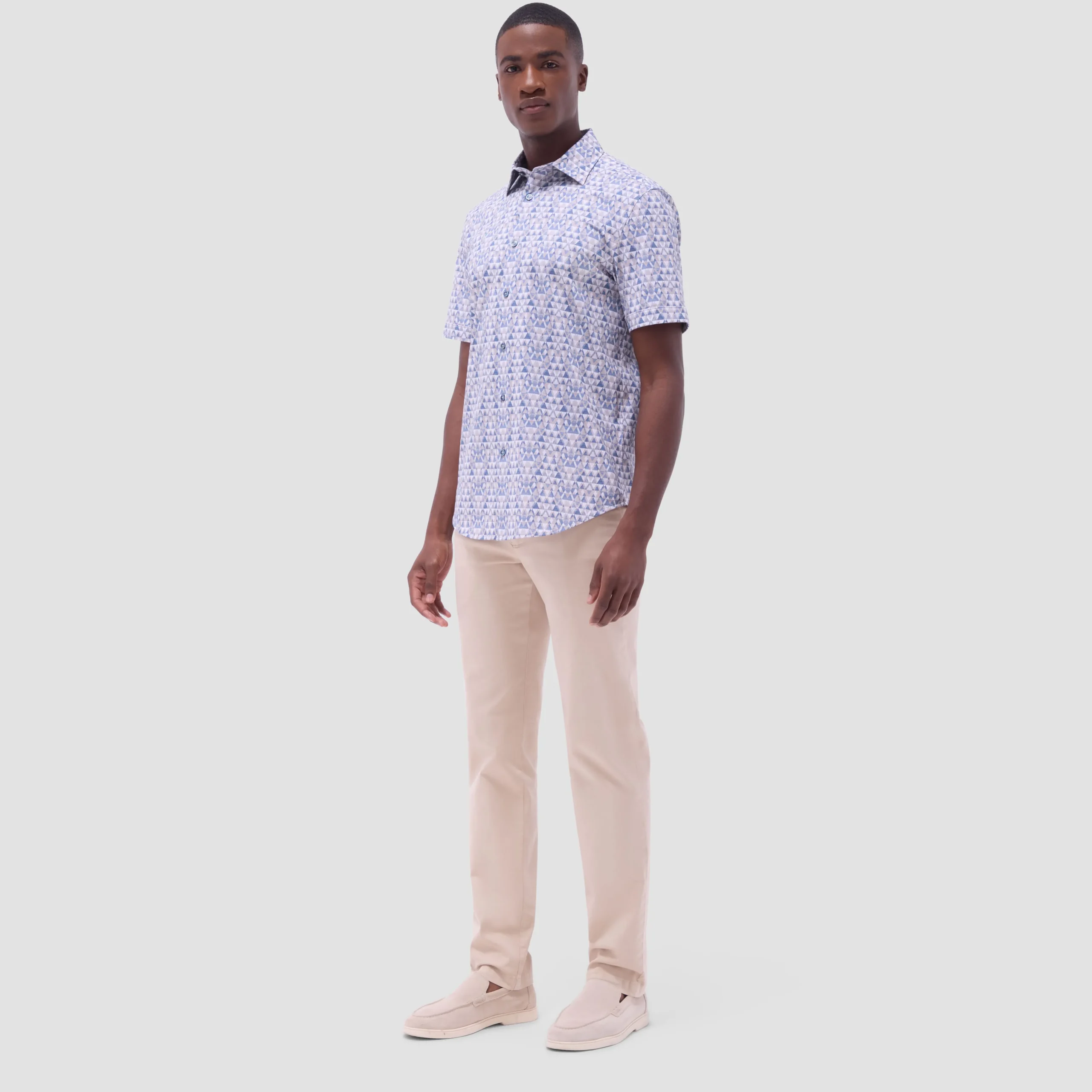 Miles Geometric OoohCotton Short-Sleeve Shirt