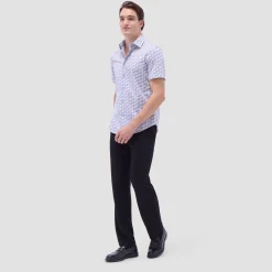 Miles Geometric OoohCotton Short-Sleeve Shirt
