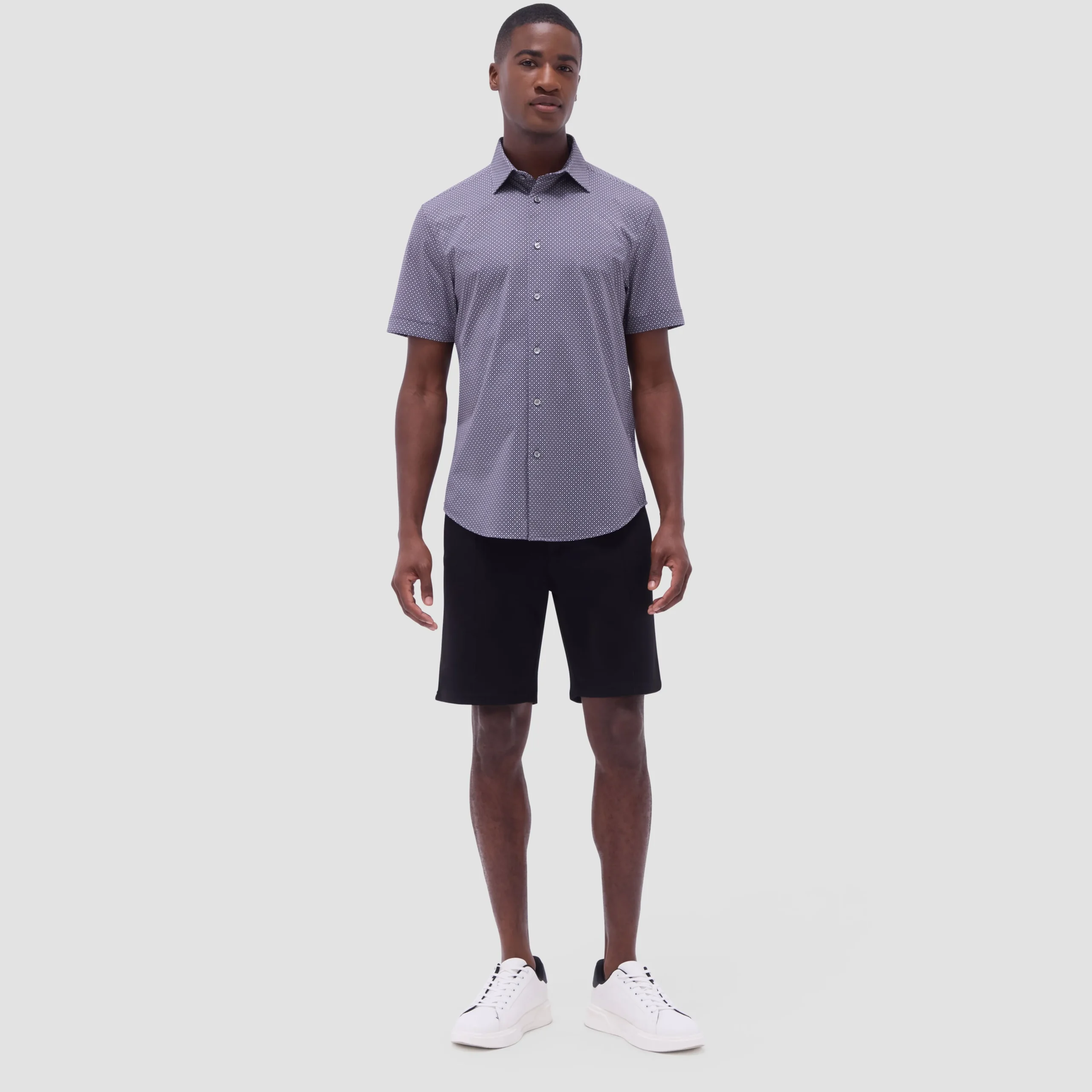 Miles Geometric OoohCotton Short-Sleeve Shirt