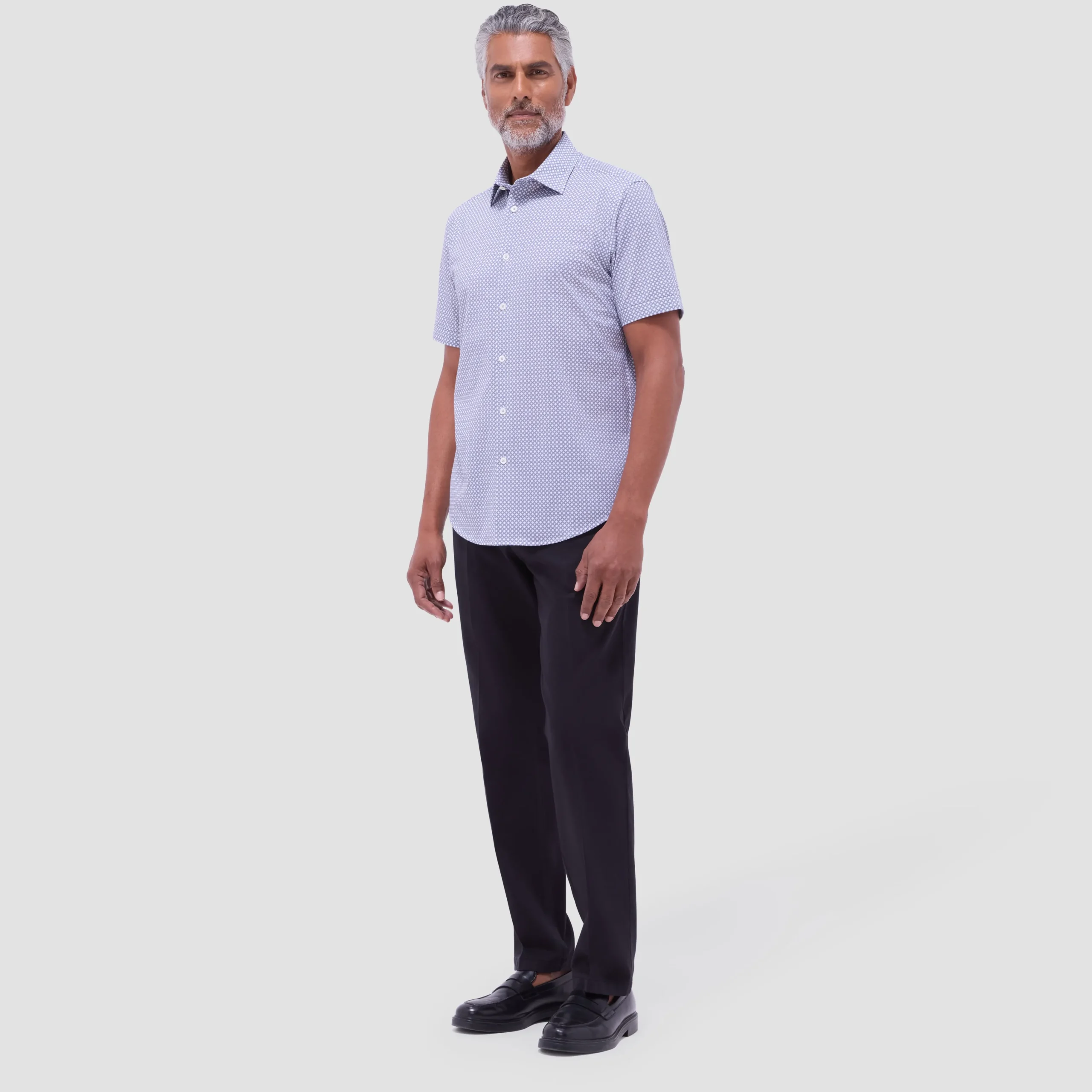 Miles Geometric OoohCotton Short-Sleeve Shirt