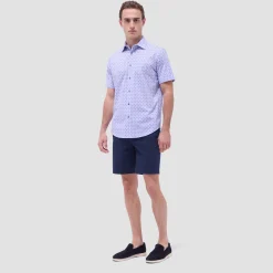 Miles Geometric OoohCotton Short-Sleeve Shirt