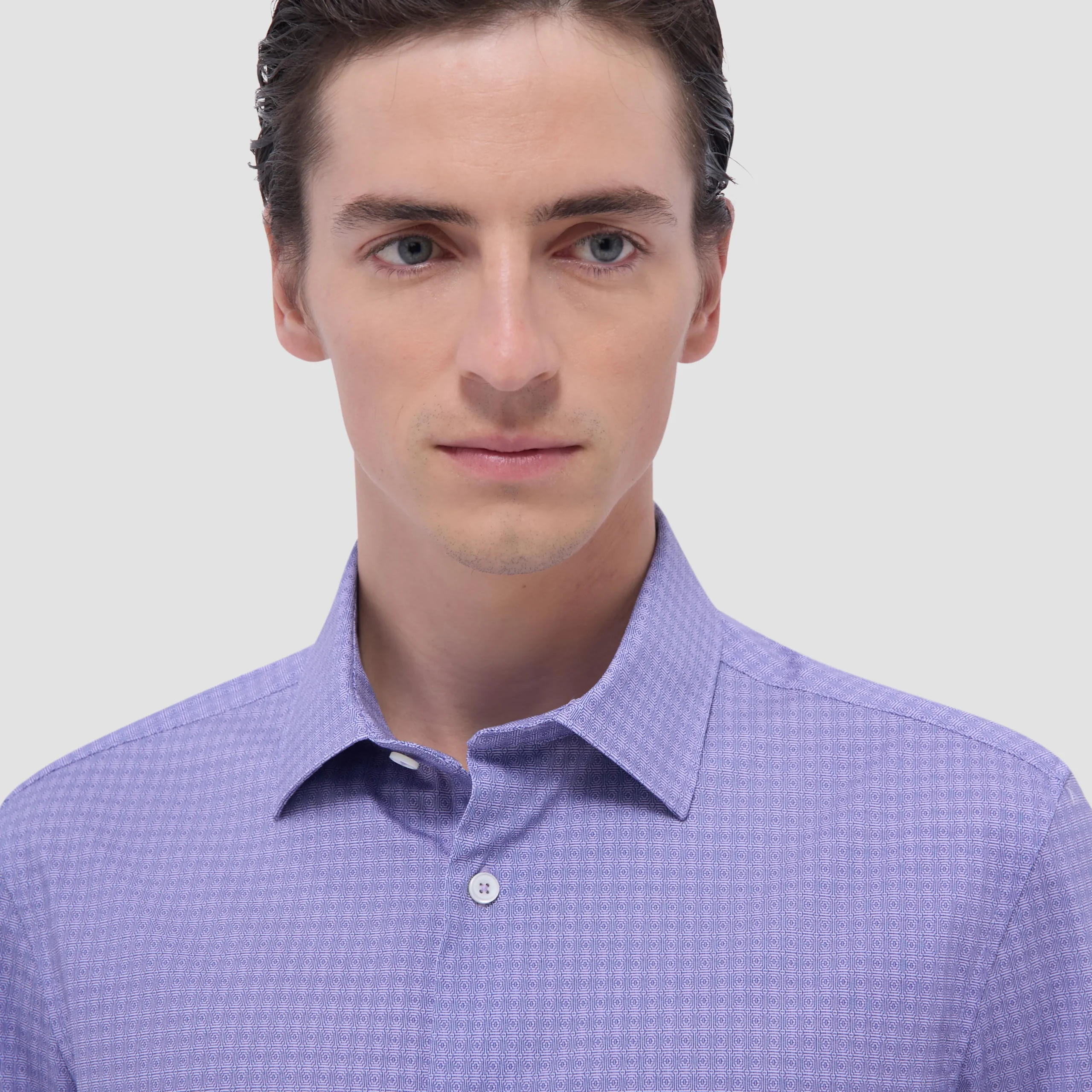 Miles Geometric OoohCotton Short-Sleeve Shirt