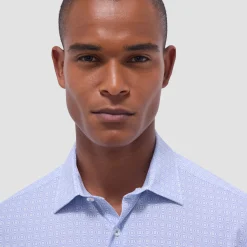 Miles Geometric OoohCotton Short-Sleeve Shirt