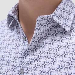 Miles Geometric OoohCotton Short-Sleeve Shirt