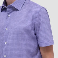 Miles Geometric OoohCotton Short-Sleeve Shirt