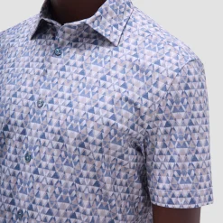 Miles Geometric OoohCotton Short-Sleeve Shirt