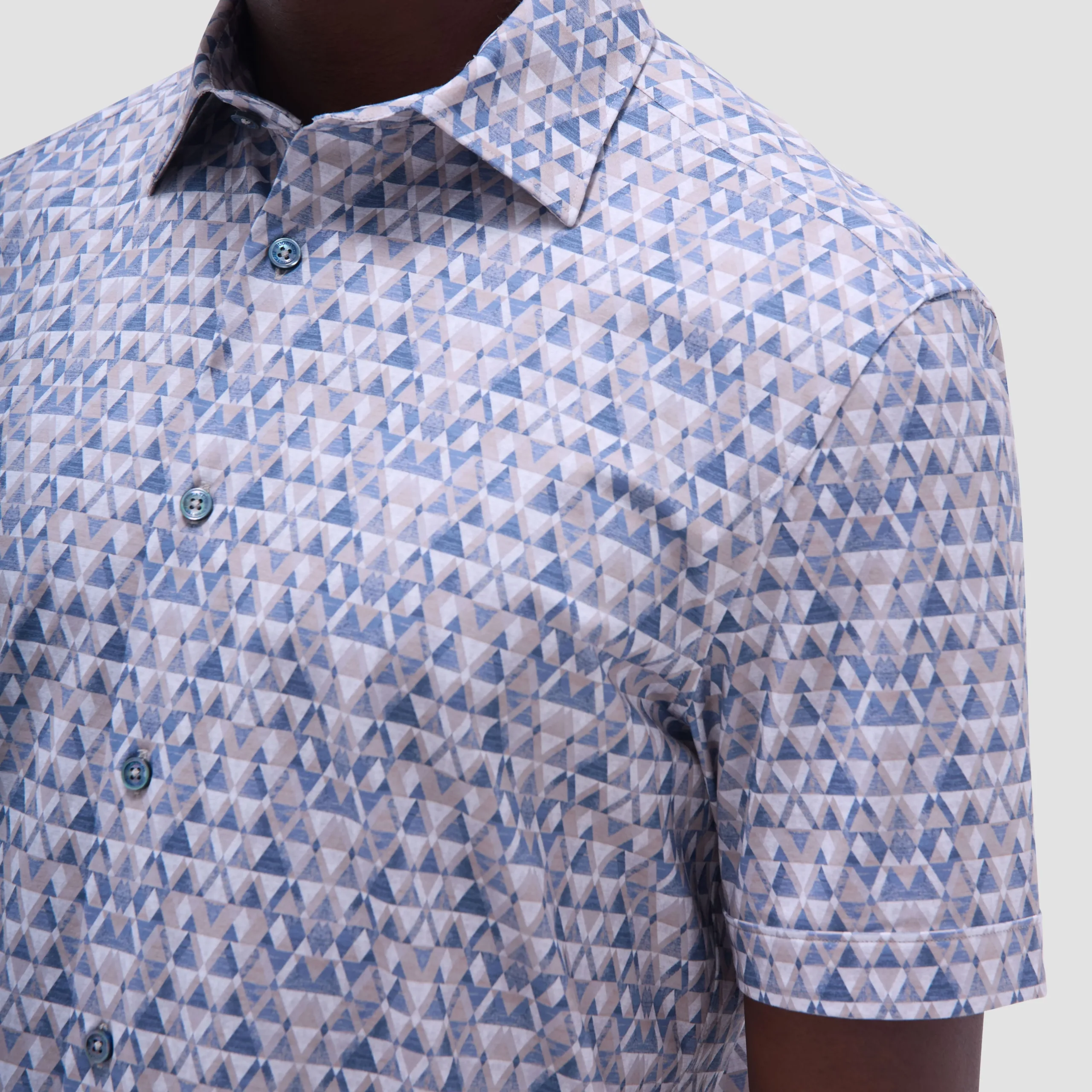 Miles Geometric OoohCotton Short-Sleeve Shirt