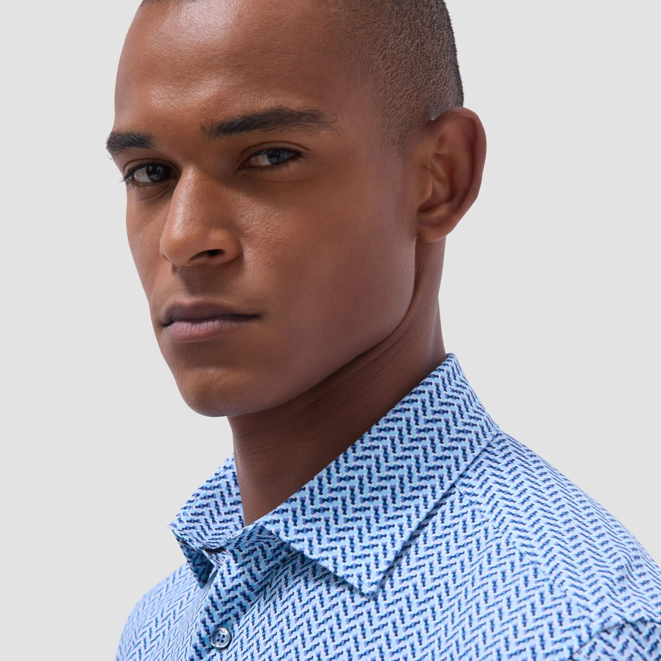 Miles Geometric OoohCotton Short-Sleeve Shirt