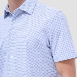 Miles Geometric OoohCotton Short-Sleeve Shirt