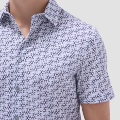 Miles Geometric OoohCotton Short-Sleeve Shirt