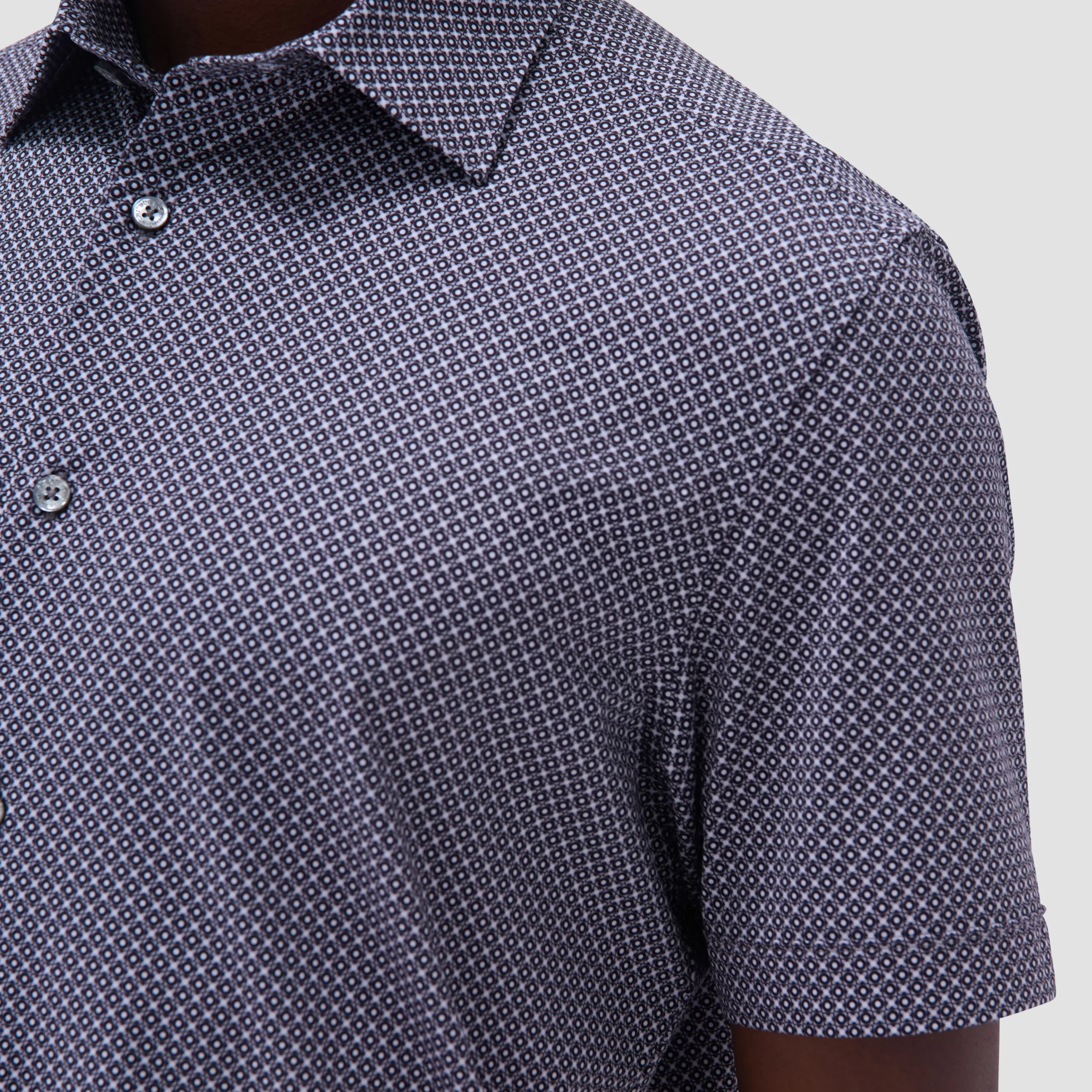 Miles Geometric OoohCotton Short-Sleeve Shirt