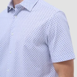 Miles Geometric OoohCotton Short-Sleeve Shirt