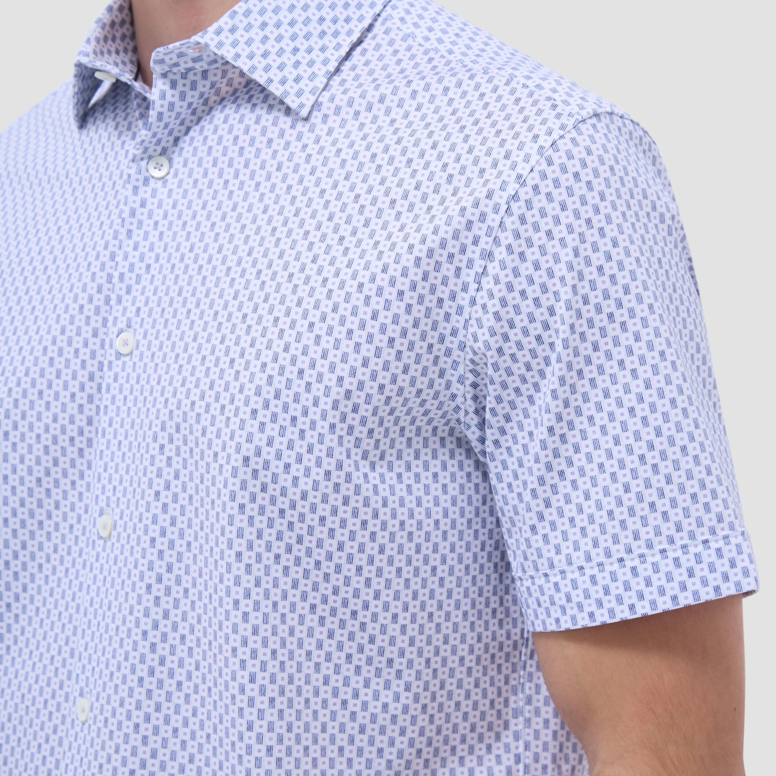 Miles Geometric OoohCotton Short-Sleeve Shirt