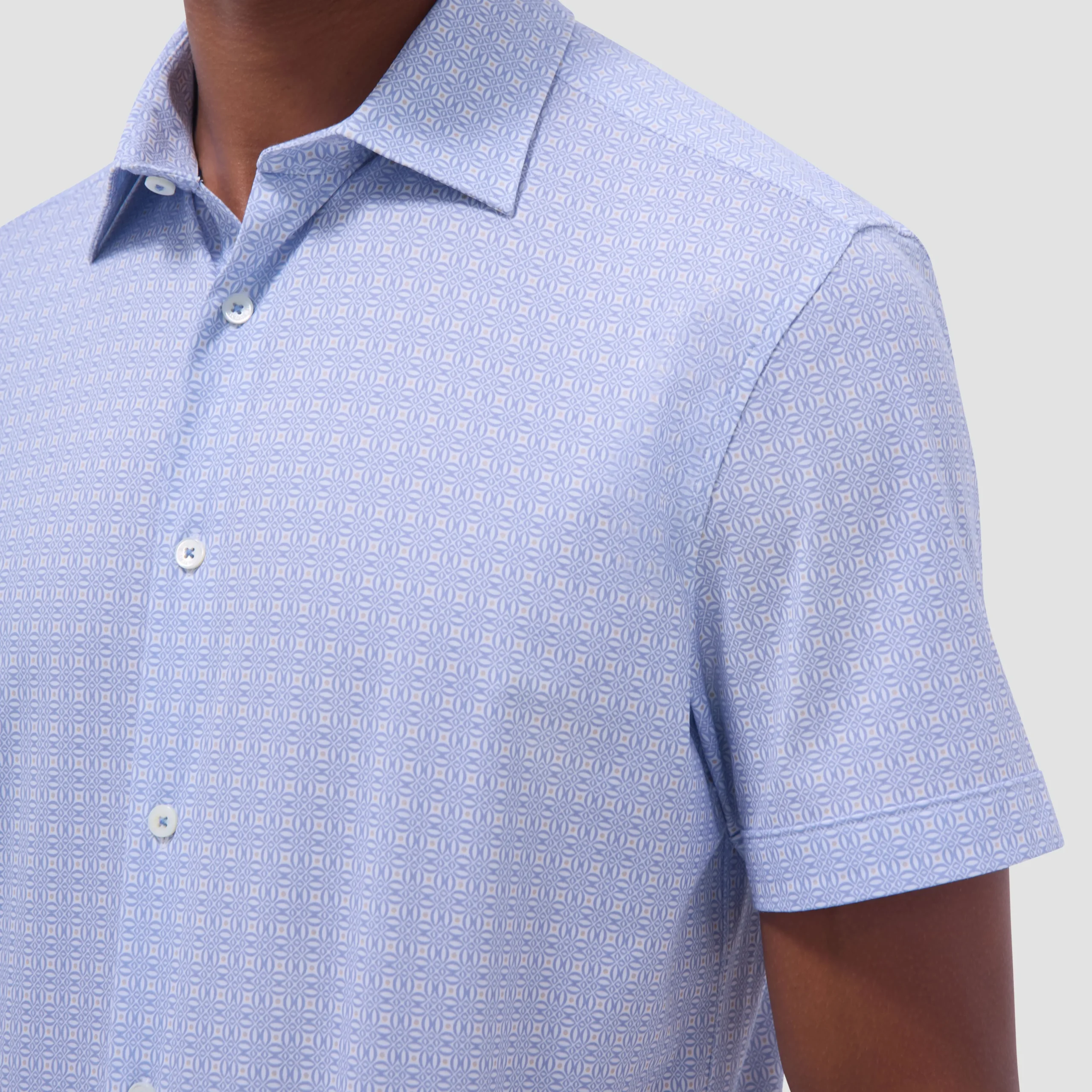 Miles Geometric OoohCotton Short-Sleeve Shirt