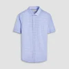 Miles Gingham Check OoohCotton Short-Sleeve Shirt