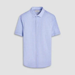 Miles Gingham Check OoohCotton Short-Sleeve Shirt