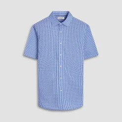 Miles Gingham Check OoohCotton Short-Sleeve Shirt