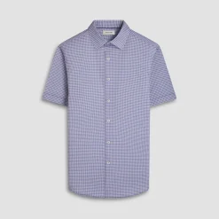Miles Gingham Check OoohCotton Short-Sleeve Shirt
