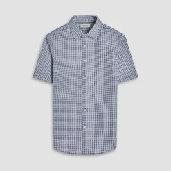 Miles Gingham Check OoohCotton Short-Sleeve Shirt