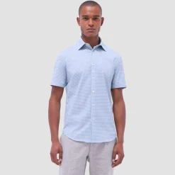 Miles Gingham Check OoohCotton Short-Sleeve Shirt