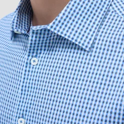Miles Gingham Check OoohCotton Short-Sleeve Shirt