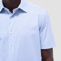 Miles Gingham Check OoohCotton Short-Sleeve Shirt