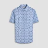 Miles Gradient Check OoohCotton Short-Sleeve Shirt