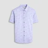 Miles Leaf Print OoohCotton Short-Sleeve Shirt