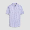 Miles Leaf Print OoohCotton Short-Sleeve Shirt