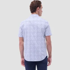 Miles Leaf Print OoohCotton Short-Sleeve Shirt