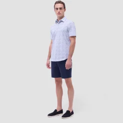 Miles Leaf Print OoohCotton Short-Sleeve Shirt