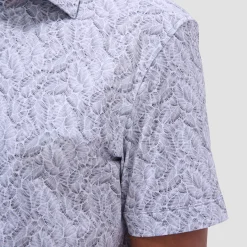 Miles Leaf Print OoohCotton Short-Sleeve Shirt