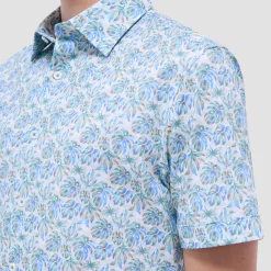 Miles Leaf Print OoohCotton Short-Sleeve Shirt