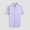 Miles Mini Check OoohCotton Short-Sleeve Shirt