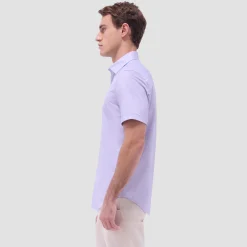 Miles Mini Check OoohCotton Short-Sleeve Shirt
