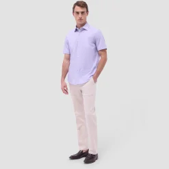 Miles Mini Check OoohCotton Short-Sleeve Shirt