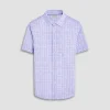 Miles Plaid Print OoohCotton Short-Sleeve Shirt