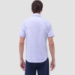 Miles Plaid Print OoohCotton Short-Sleeve Shirt