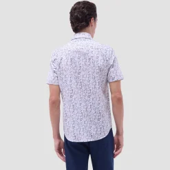 Miles Striped Floral OoohCotton Short-Sleeve Shirt